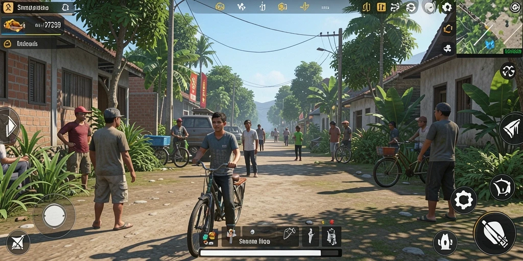 Tangkapan layar menunjukkan pengalaman gameplay simulasi yang menarik.