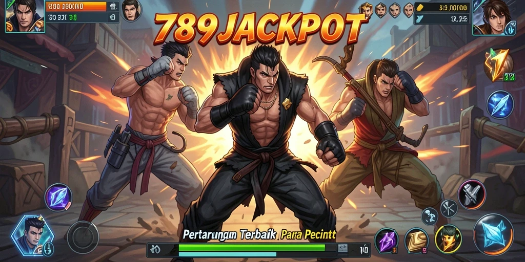 Screenshot gameplay 789JACKPOT menampilkan pertarungan mengesankan dengan efek visual yang menarik.
