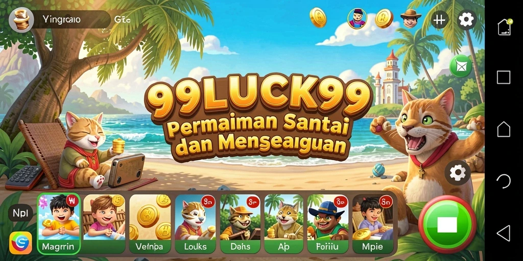Screenshot gameplay <strong>99LUCK99</strong> menunjukkan suasana yang ceria dan menyenangkan.