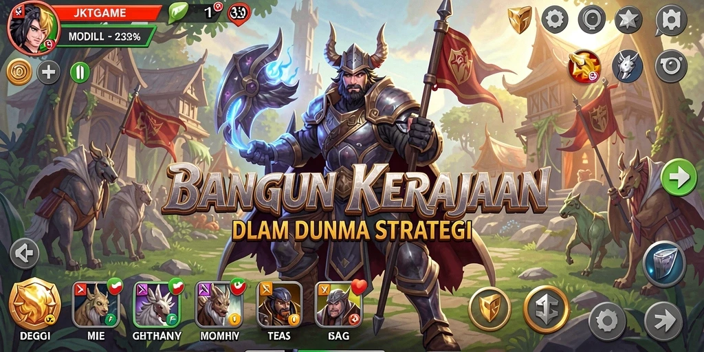 Tampilan utama gameplay JKTGAME yang seru dan strategis.