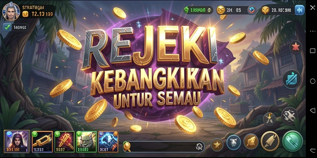 Tampilan screenshot yang menunjukkan gameplay seru dan strategi dalam REJEKI.
