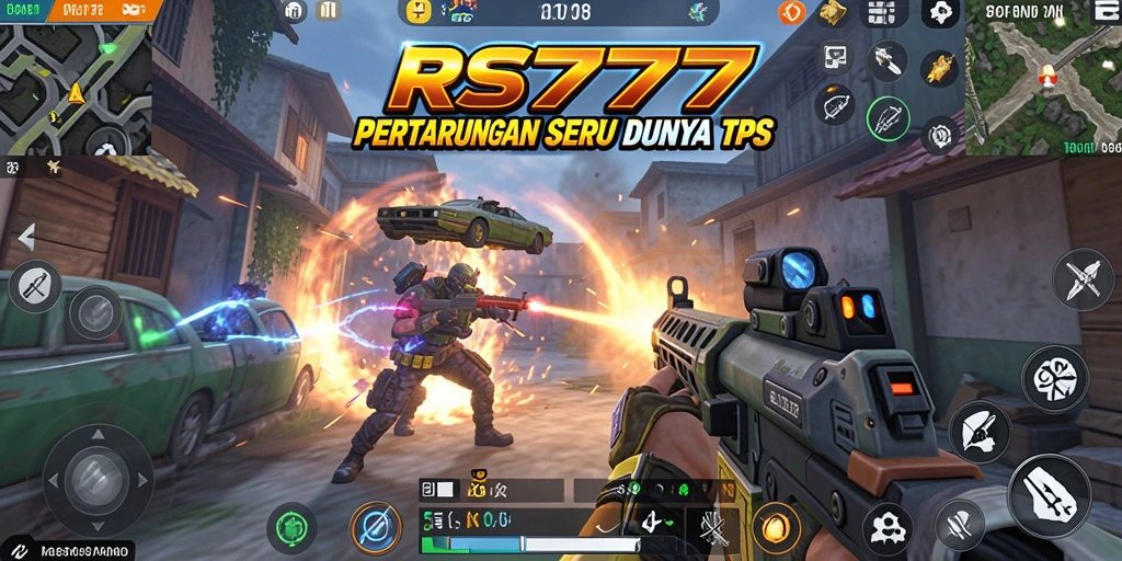 Screenshot utama RS777 menunjukkan aksi pertempuran yang mendebarkan.