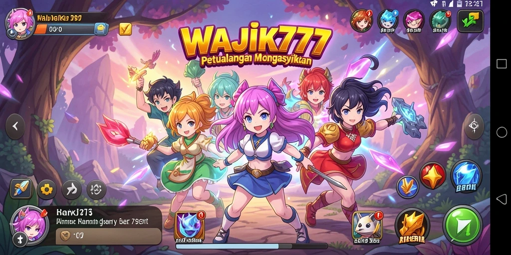 Tampilan seru dalam game WAJIK777 dengan karakter Anime favorit.